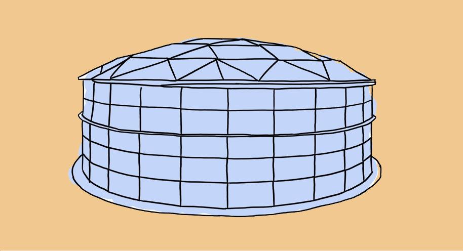 Innovative Storage Tank Domes for Biosolids Tanks
